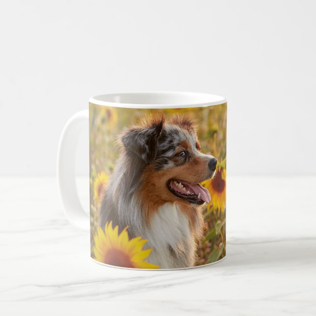Taza De Café Pastor y girasoles australianos (Anverso izquierdo)