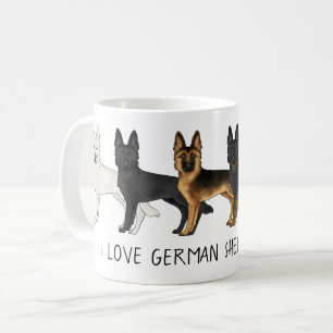 Taza De Café Pastores Alemanes Perros Lindos Me Encantan Los Pa