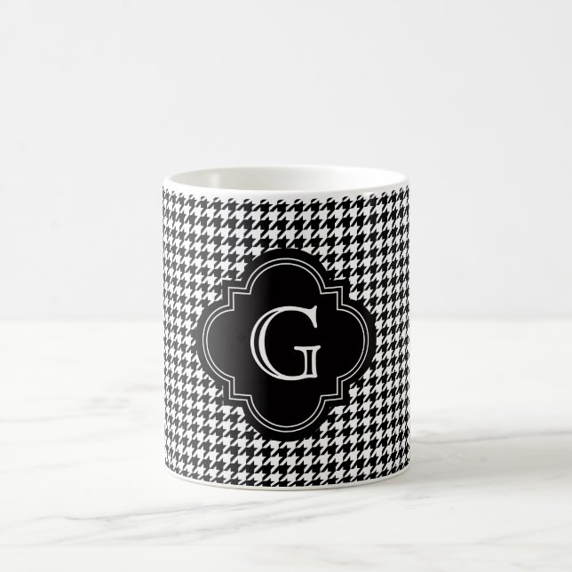 Taza De Café Patalina blanca clásica con monograma (Centro)