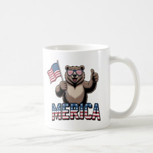 Taza De Café Patanas patrióticas por encima del oso peluche - F