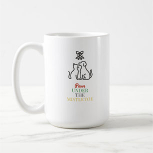 Taza De Café Patas Bajo el Muérdago – Navidades Lindas 