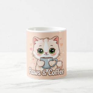 Taza De Café Patas, corazones y café caliente: El Kitty de Kawa