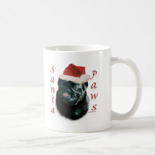 Taza De Café Patas de Santa del barro amasado (negro)