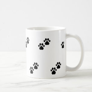 Taza De Café Patas del perro en blanco