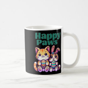 Taza De Café Patas Felices Conejito Lindo Gato Huevo de Pascua 
