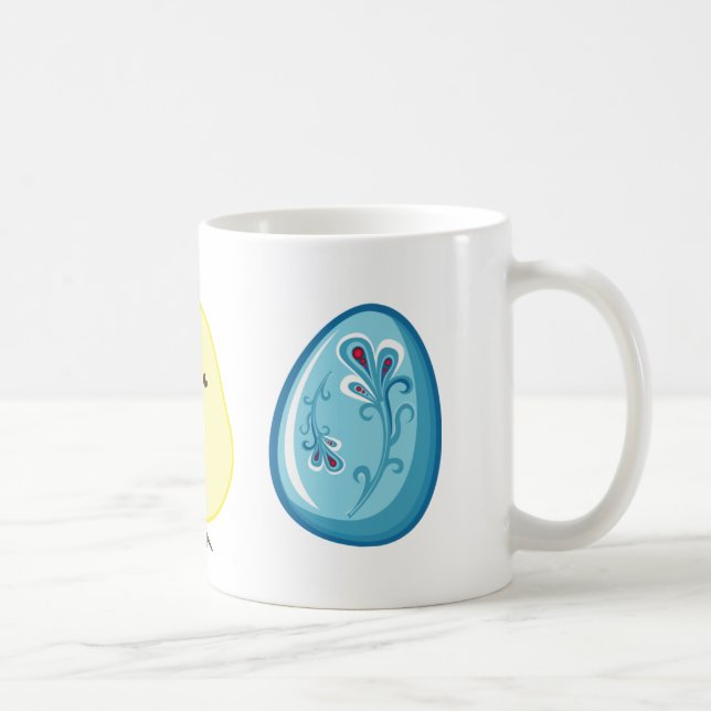 Taza De Café Patata de Pascua y Huevos Mug (Derecha)