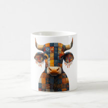 Patchwork Bull Mug