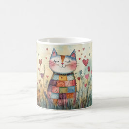 Taza De Café Patchwork Cat Valentine