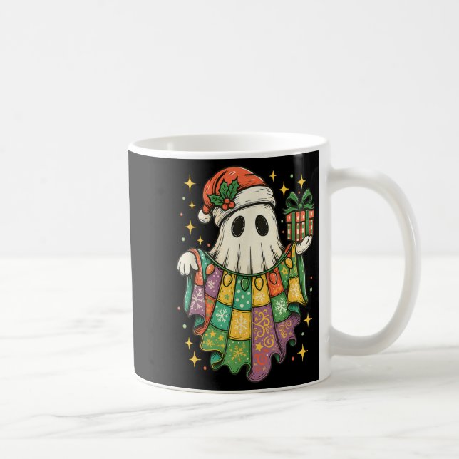 Taza De Café Patchwork Christmas Ghost Christmas, Christmas Boo (Derecha)