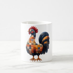 Taza De Café Patchwork Cockerel Mug