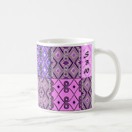 Taza De Café Patchwork persa morado (peluca personalizada)