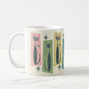 Taza De Café Patchwork Tabbies retro ©studioxtine