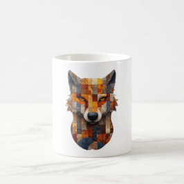 Taza De Café Patchwork Wolf Mug