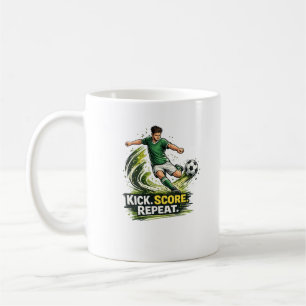 Taza De Café Patea Puntuación Repite Jugador de Fútbol Motivaci