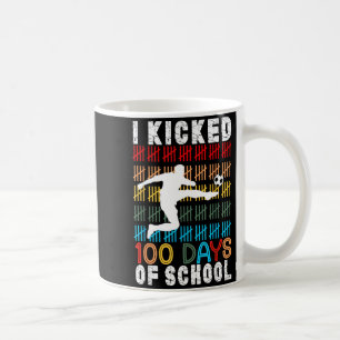 Taza De Café Pateé 100 días de fútbol escolar 100º días Enseñar