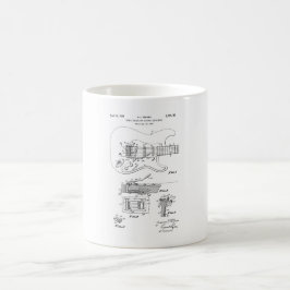 Taza De Café Patente de guitarra de estratocaster de Fender
