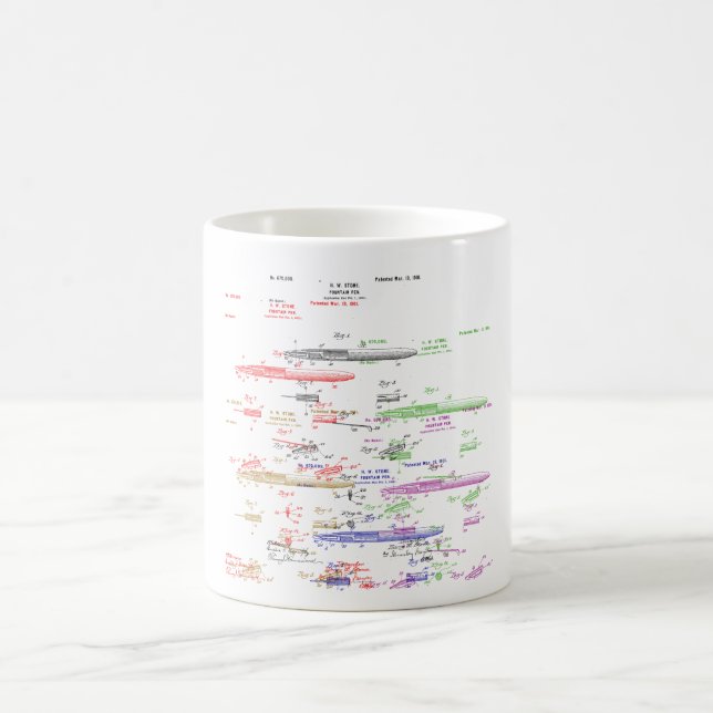 Taza De Café Patente de la pluma (Centro)