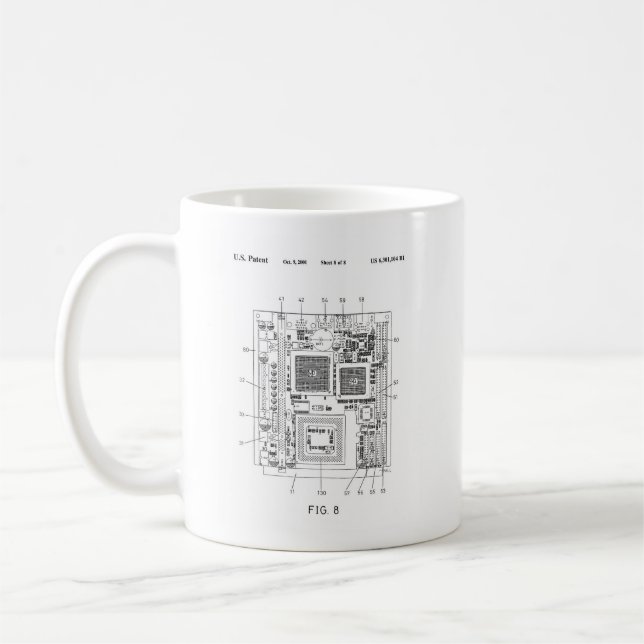 Taza De Café patente de placa base para equipos informáticos (Izquierda)