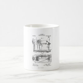 Taza De Café Patente Hemstitch Vintage de máquina de coser
