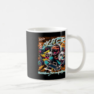 Taza De Café ¡Patinador Destrozando La Competencia! T-rex Diver