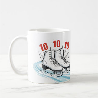 Taza De Café Patinadora artística con tarjetas de puntuación - 