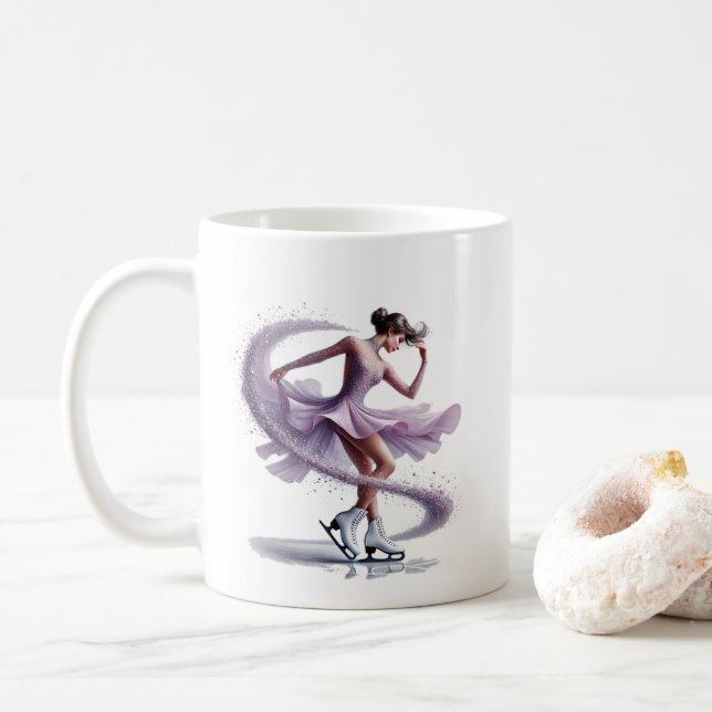 Taza De Café Patinadora sobre hielo  (Con donut)