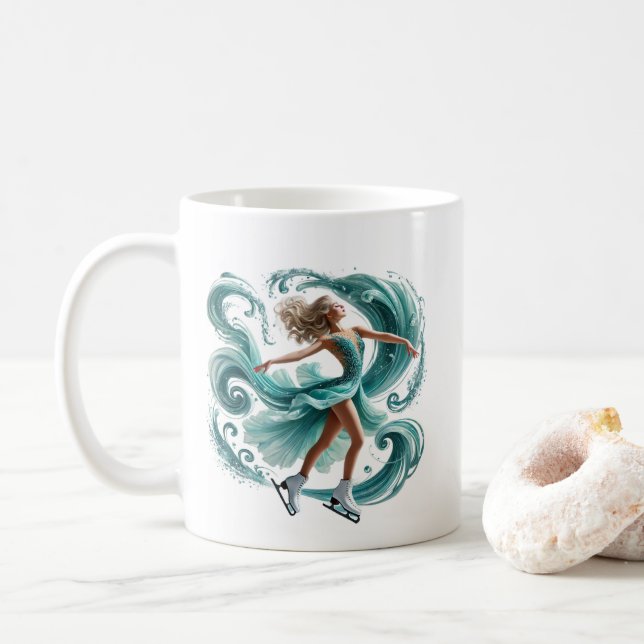 Taza De Café Patinadora sobre hielo  (Con donut)