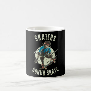 Taza De Café Patinadores que esquelearán el Skeleton Skateboar
