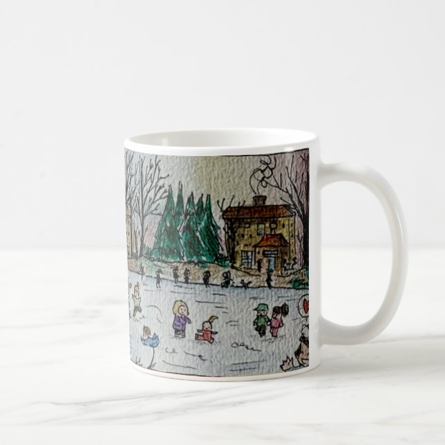 Taza De Café Patinaje en el canal congelado (Derecha)