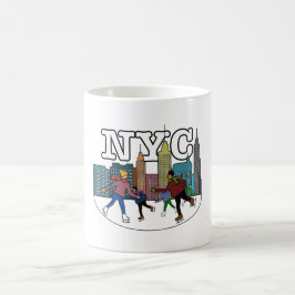 Taza De Café Patinaje NYC sobre hielo