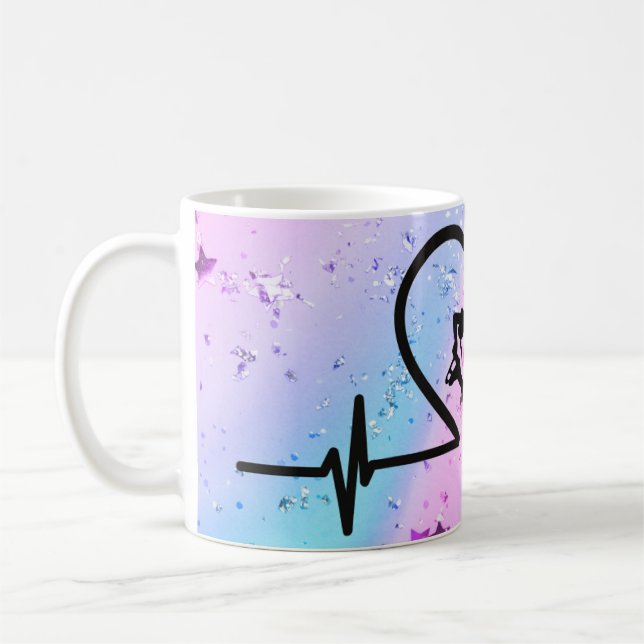 Taza De Café Patinaje sobre hielo Heartbeat Mug - Regalo de ent (Izquierda)