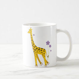 Taza De Café Patinaje sobre ruedas divertido de la jirafa