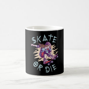 Taza De Café Patinar o morir Chica de Skateboarder