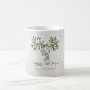 Taza De Café Patines de hielo, Rama Nieve Fiesta