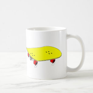 Taza De Café Patineta amarilla Guay