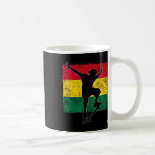 Taza De Café Patineta Bandera ghanesa Ghana 