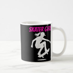 Taza De Café Patino Como Una Chica Patineta Patinaje En Patinet