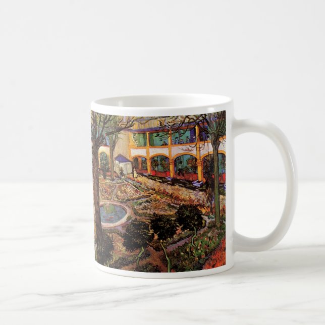 Taza De Café Patio del hospital de Arles por Vincent van Gogh (Derecha)
