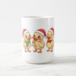 Taza De Café Patitos Navideños Kawaii Lindos | Festivo Vacacion