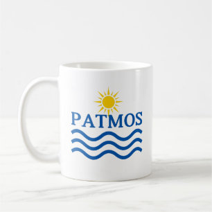 Taza De Café PATMOS Grecia, ondas solares