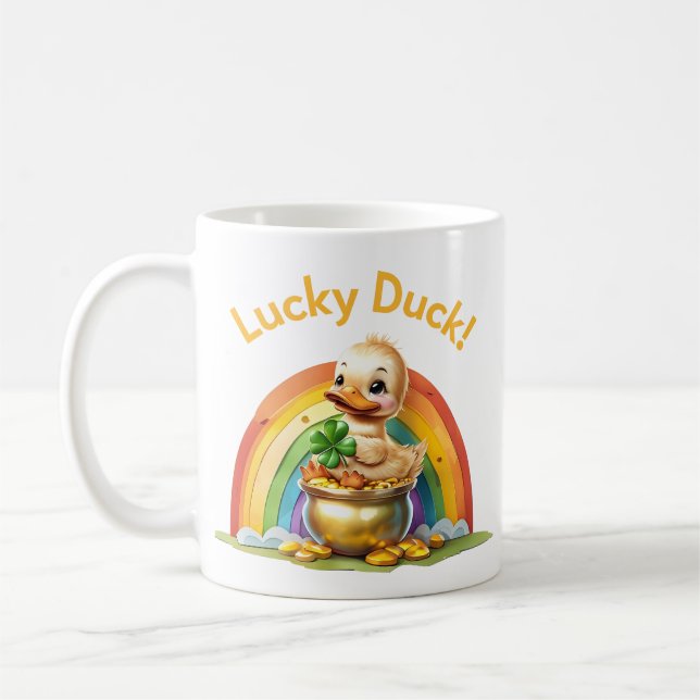 Taza De Café "Pato afortunado" San Patricio (Izquierda)