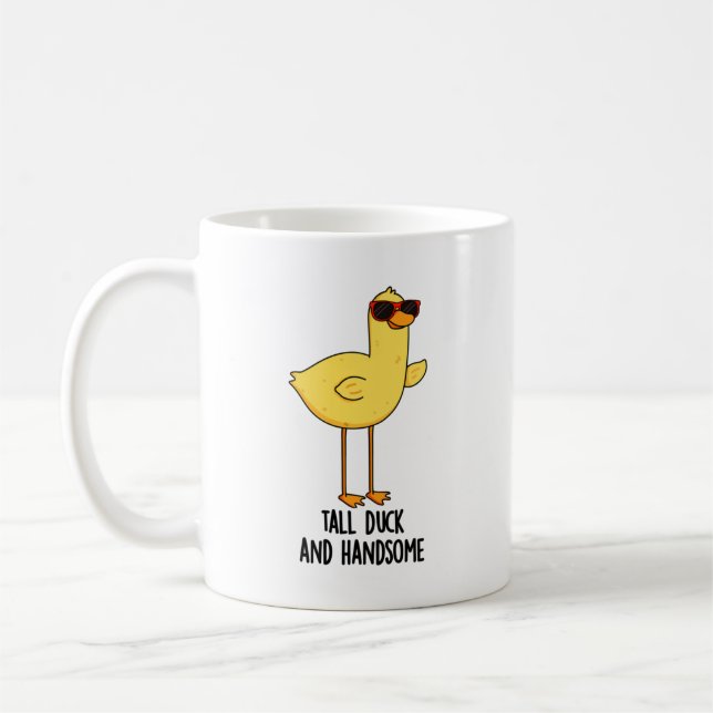 Taza De Café Pato Alto Y Agradable Pun Animal (Izquierda)