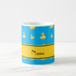 Taza De Café Pato amarillo conocido de encargo del caucho del