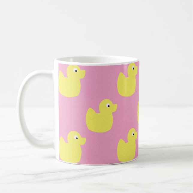 Taza De Café Pato amarillo lindo (Izquierda)