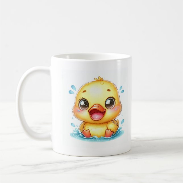 Taza De Café Pato amarillo lindo (Izquierda)