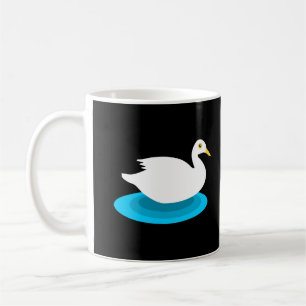 Taza De Café Pato blanco de natación