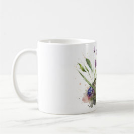 Taza De Café Pato De Acuarela En Flores