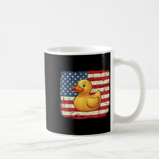 Taza De Café Pato de baño de goma bandera de EE. UU. Día de la