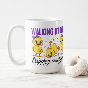 Taza de café Pato de caminar por fe