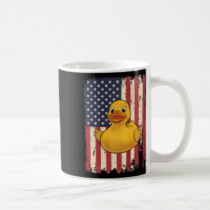 Taza De Café Pato De Caucho Bandera Estadounidense Día De Indep